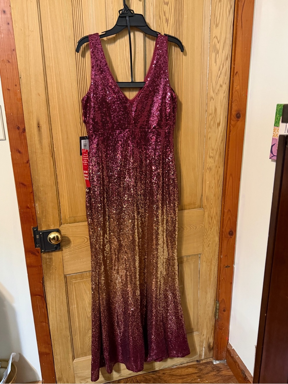 Marina Ombré Sequin Sleeveless Gown Size 8 NEW WITH TAGS Maxi Dress - Picture 11 of 13
